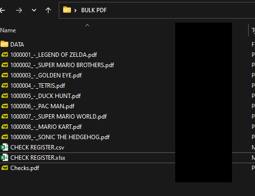 Final renamed files in working directory