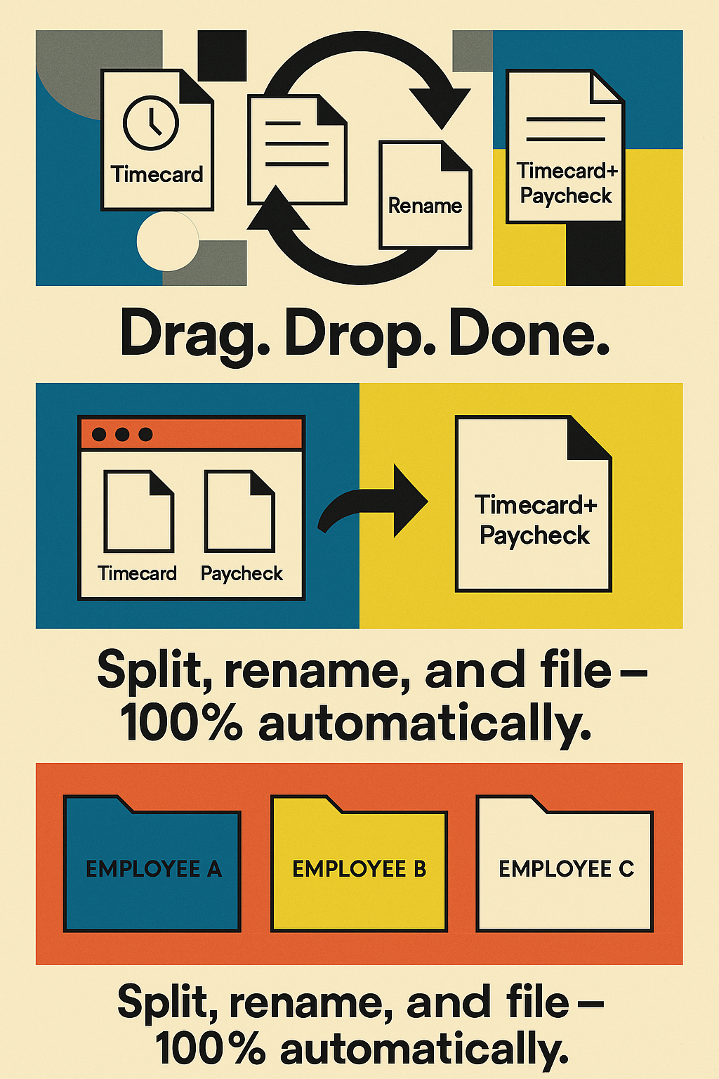 Drag, Drop, Done - Split, rename, and file 100% automatically