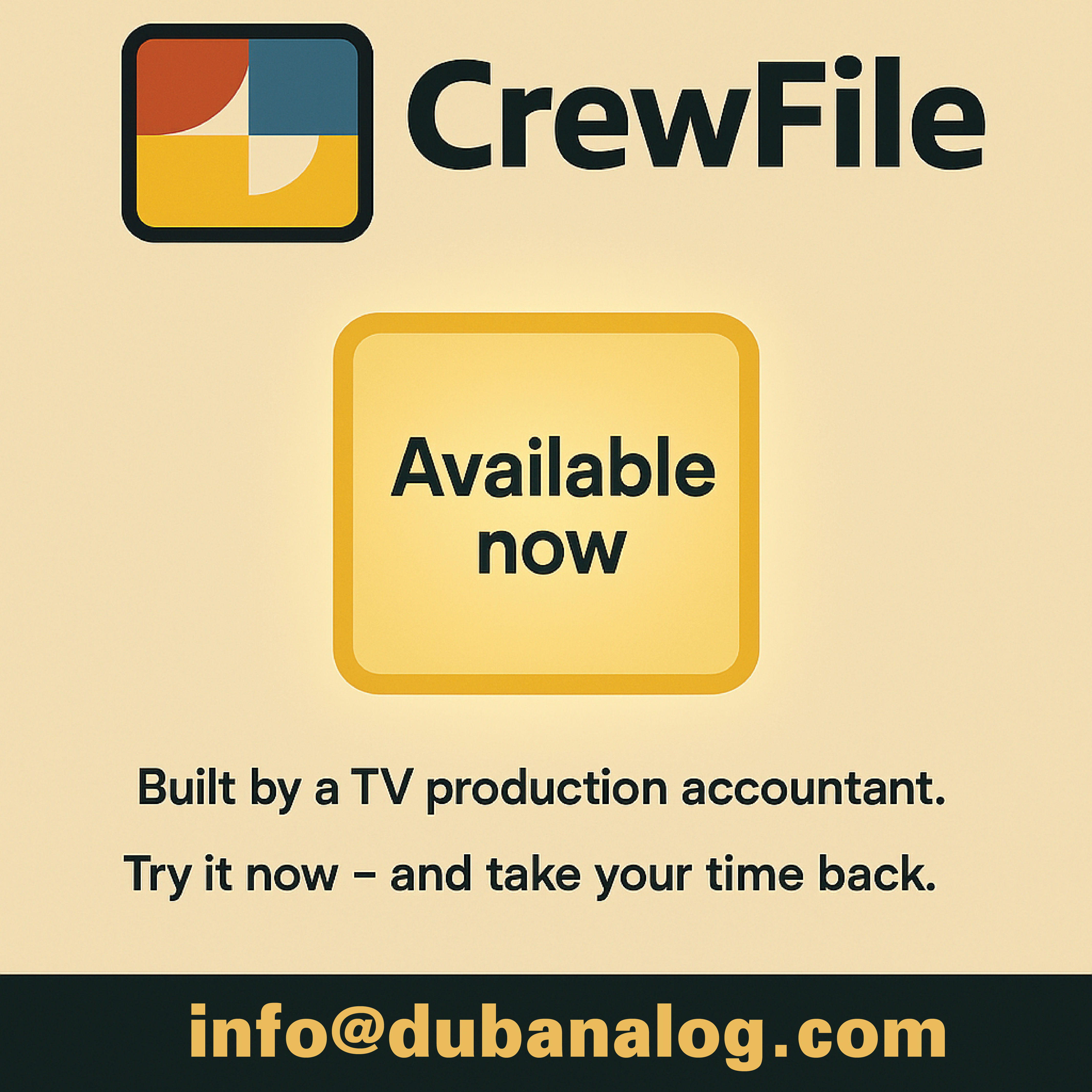 CrewFile - Available now - Built by a TV production accountant
